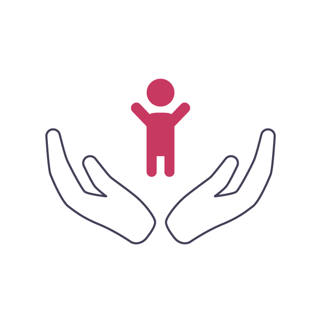 image of hands holding a child